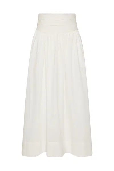 The Posse Rue Skirt In White