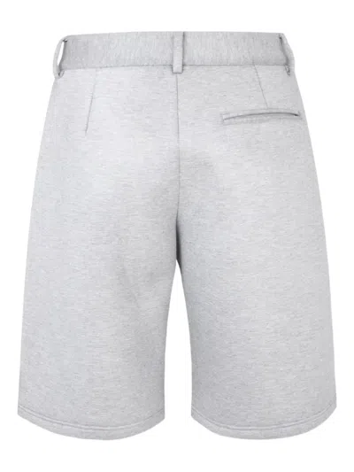 Msgm Belt Loops Shorts In Gray