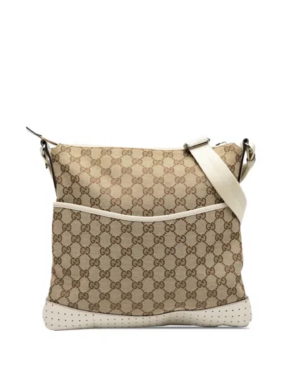 Pre-owned Gucci 2000-2015 Gg Canvas Crossbody Bag In Brown