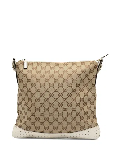 Pre-owned Gucci 2000-2015 Gg Canvas Crossbody Bag In Brown