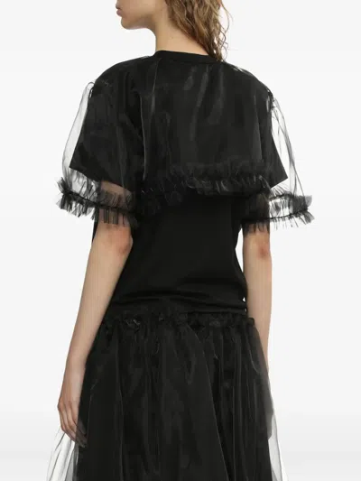 Noir Kei Ninomiya Ruffled Panel Top In Black