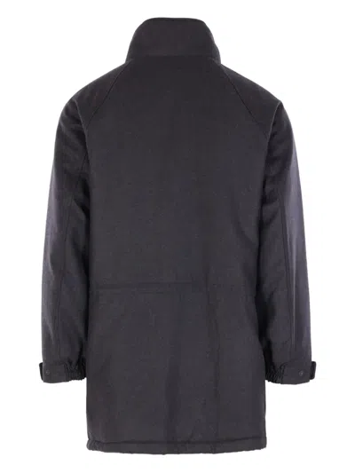 Auralee Oversized Padded Wool Coat In Blue