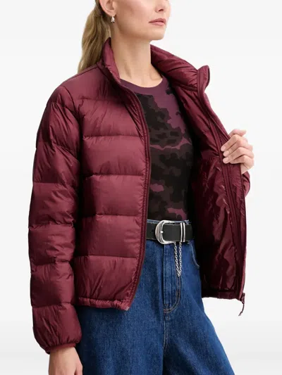 Levi's Willa Down Packable Zip Puffer Jacket In Red