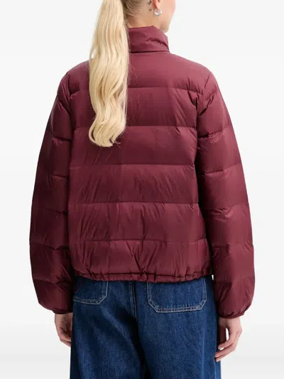 Levi's Willa Down Packable Zip Puffer Jacket In Red