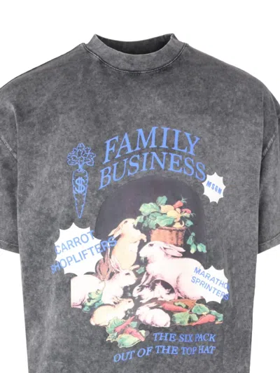 Msgm Graphic T-shirt In Gray