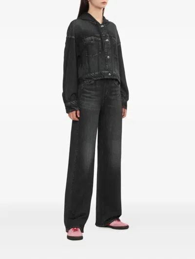 Rag & Bone Drawstring Denim Jeans In Black