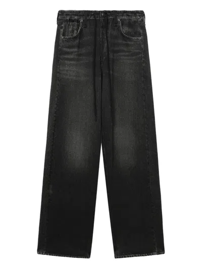 Rag & Bone Drawstring Denim Jeans In Black
