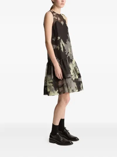 Lee Mathews Tiered Dress In Black