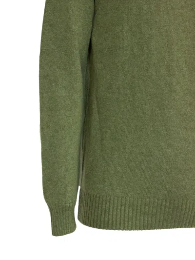 Cruciani Crew-neck Cashmere Sweater In Green