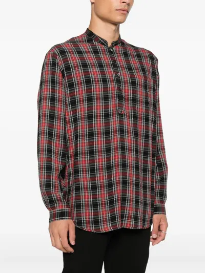 Undercover Check-pattern Shirt In Red