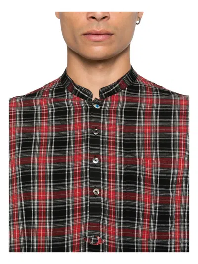 Undercover Check-pattern Shirt In Red