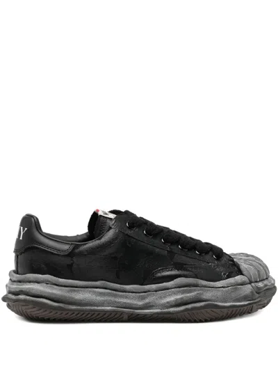 Miharayasuhiro Blakey Torn-film Low-top Sneakers In Black