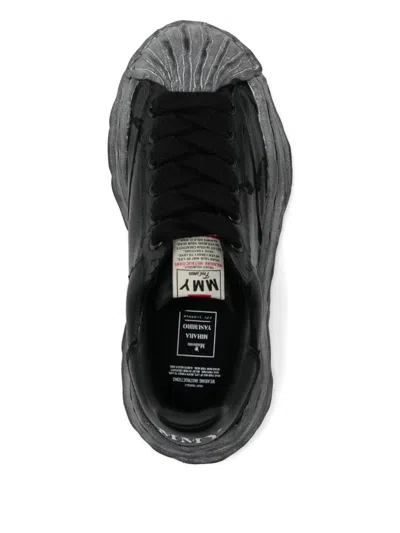 Miharayasuhiro Blakey Torn-film Low-top Sneakers In Black