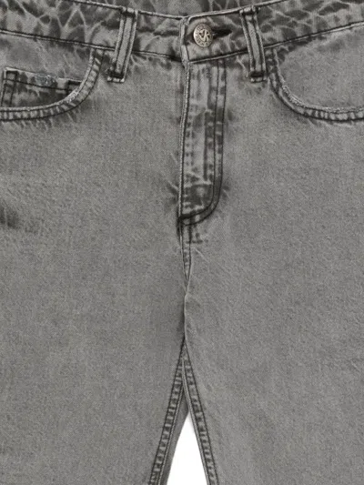 John Richmond Junior Distressed Straight-leg Jeans In Black