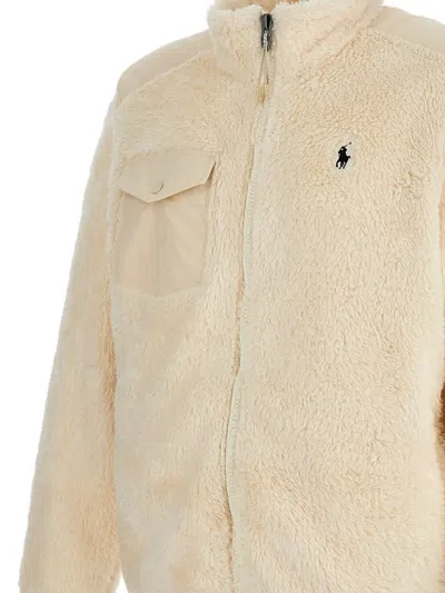 Polo Ralph Lauren Full Zip Jacket In Neutral