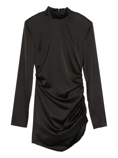 Rotate Birger Christensen Ruched Mini Dress In Black