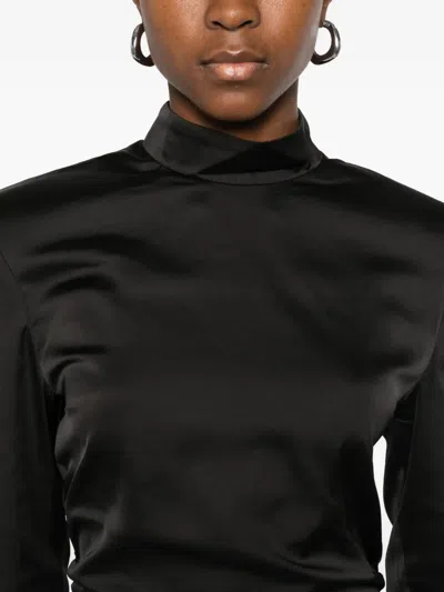 Rotate Birger Christensen Ruched Mini Dress In Black