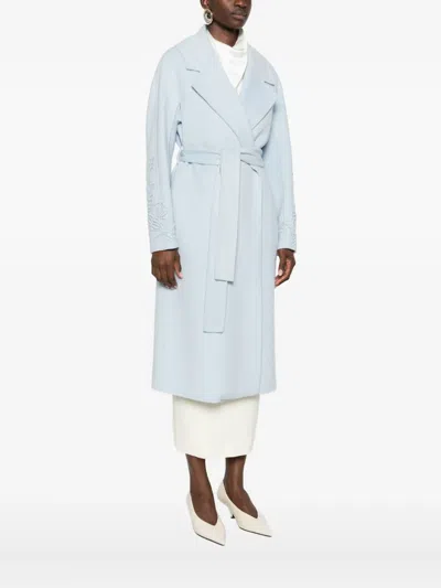 花卉刺绣束腰外套