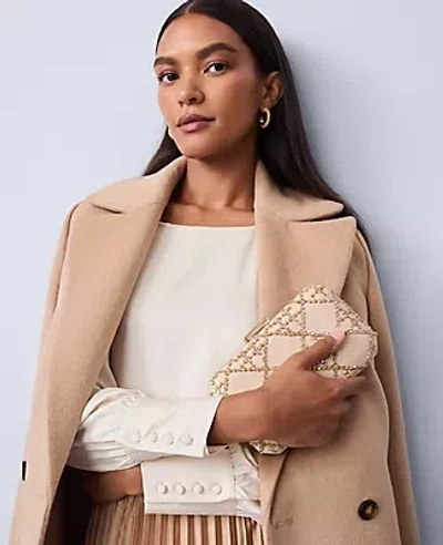 Ann Taylor Satin Boat Neck Popover Top In White