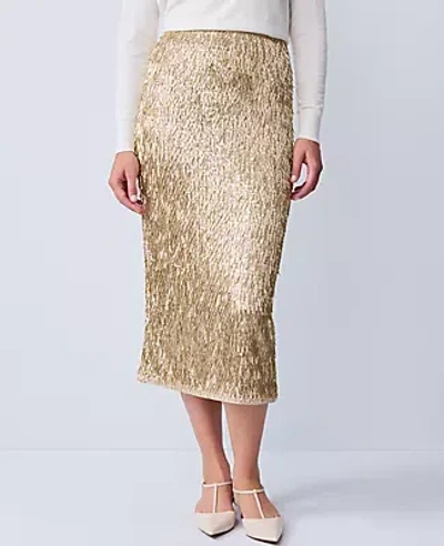 Ann Taylor Sequin Column Midi Skirt In Multi
