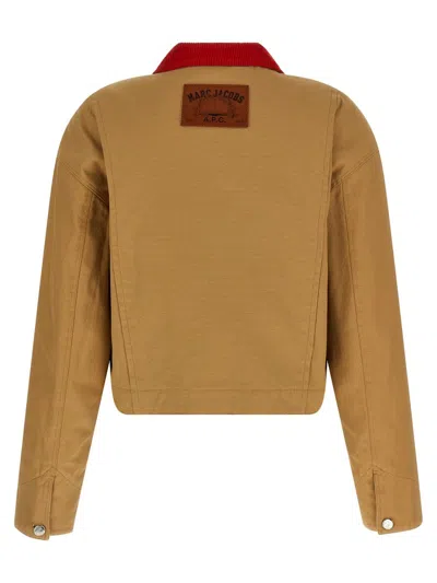 Apc A.p.c. X Marc Jacobs Capsule Jacket Puffer Jackets Beige In Brown