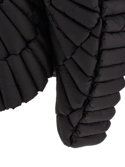Raxxy Quilted Zip-front Padded Jacket In Black