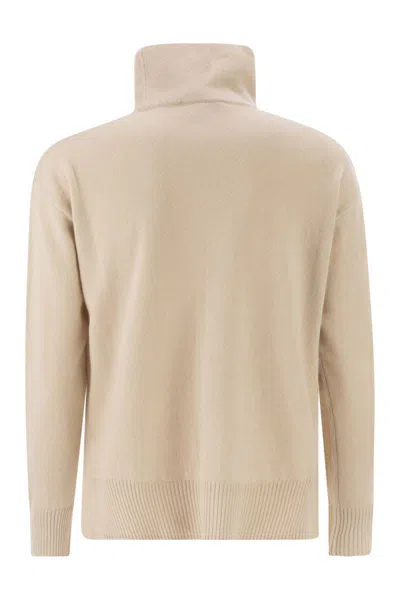 Weekend Max Mara Scrivia Wool & Cashmere Turtleneck Sweater In Neutral