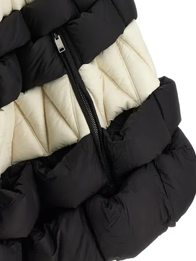 Raxxy Striped Hooded Cape In Multi