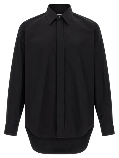 Alexander Mcqueen Mcqueen Logo Embroidery Shirt In Black