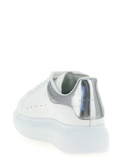 Alexander Mcqueen 'oversized Sneaker' With Croc-embossed Tab In White