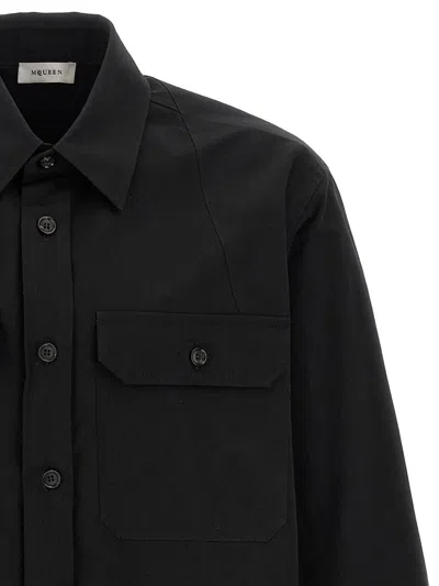 Alexander Mcqueen T-bar Harness Overshirt In Black