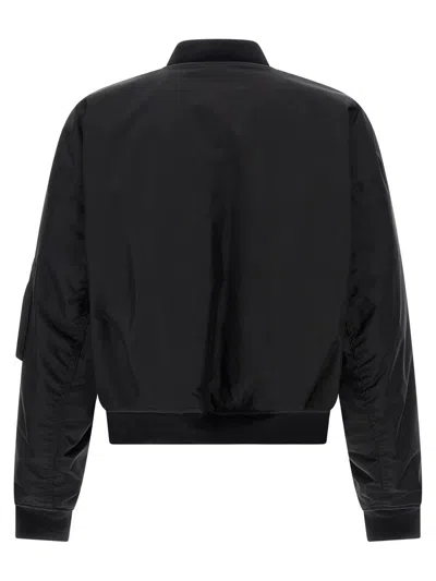 Balenciaga Black Nylon Uniform Merch Large Fit Bomber In Black