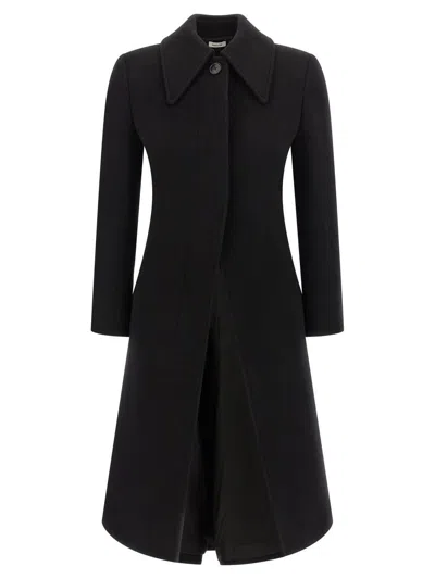 Alexander Mcqueen Wool And Cashmere Coat Coats And Trench Coats Black In Black