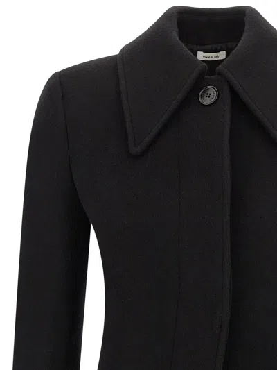 Alexander Mcqueen Wool And Cashmere Coat Coats And Trench Coats Black In Black