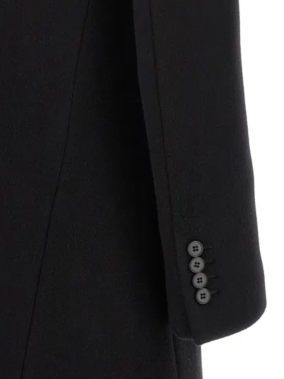 Alexander Mcqueen Wool And Cashmere Coat Coats And Trench Coats Black In Black
