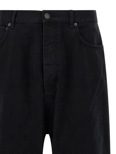 Balenciaga Loose Fit Denim Trousers In Black