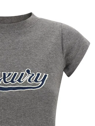 Balenciaga Women Shrunk T-shirt In Gray