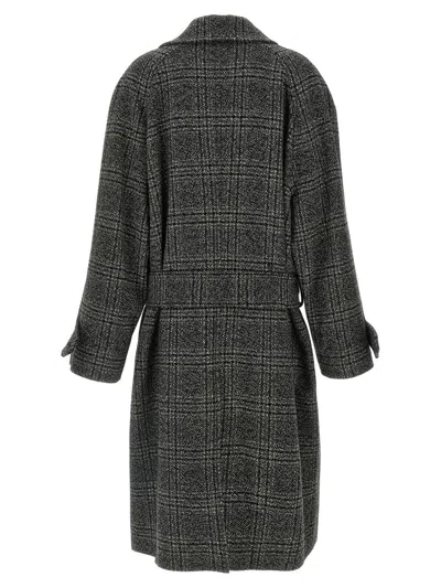 Balenciaga One Layer Raglan Coat In Black