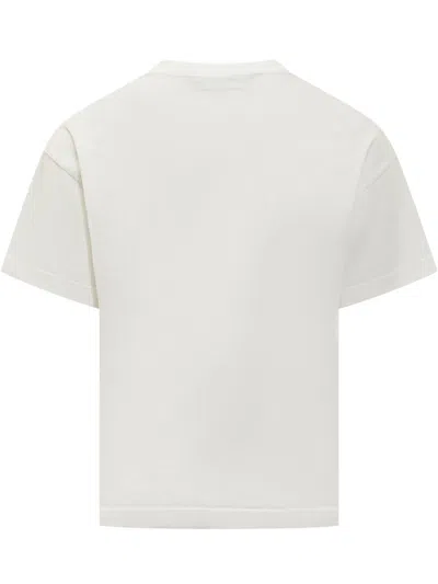 Palm Angels Curved Logo T-shirt In White