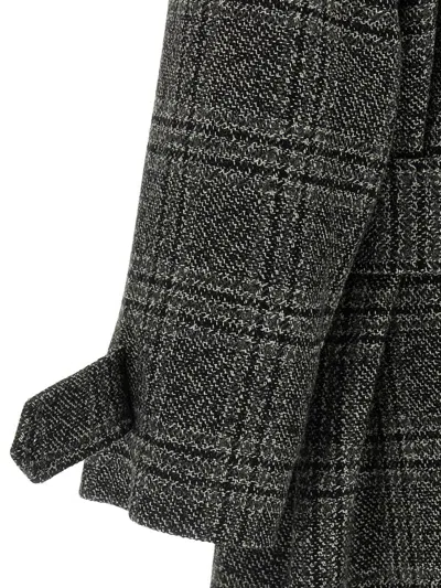 Balenciaga One Layer Raglan Coat In Black