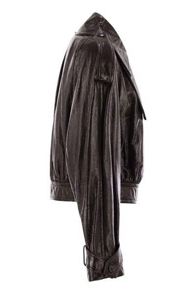 Sportmax Premium Jacket Raised Collar In Brown