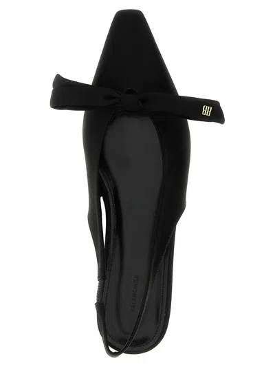 Balenciaga 'nano Bow Sling' Slingback In Black