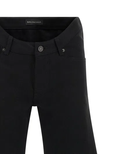 Balenciaga Flared Leg Jeans With Pockets And Loops In Black