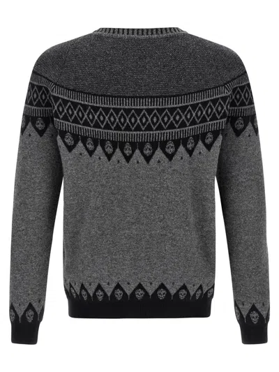 Alexander Mcqueen Mcqueen 'skull' Sweater In Gray