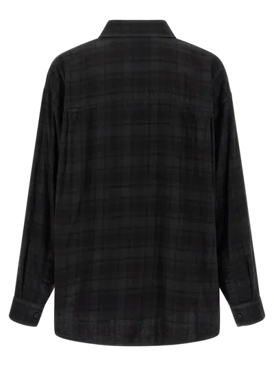 Balenciaga Layered Construction Shirt Featuring Patch Pocket In Black