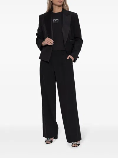 Dolce & Gabbana Jersey T Shirt With Dg Logo Embroidery In Black