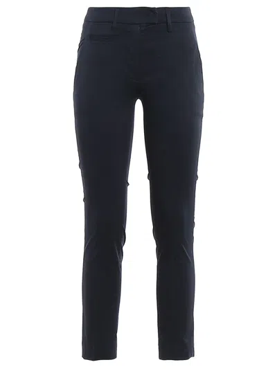 Dondup Perfect Brown Stretch Trousers In Blue