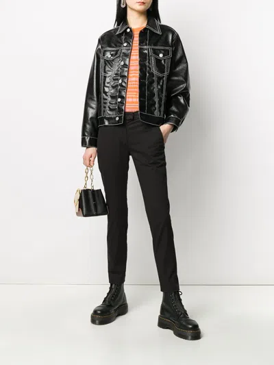 Dondup Perfect Black Cotton Trousers In Black