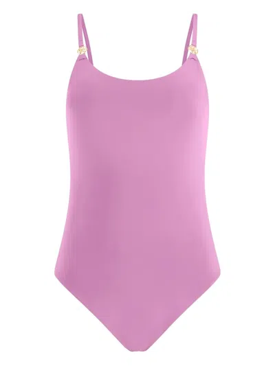 Guess Usa Charm-chain Swimsuit In Pink
