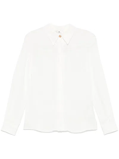 Elisabetta Franchi White Georgette Viscose Shirt In White